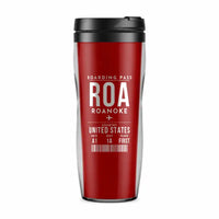 Thumbnail for Roanoke-Blacksburg Regional Airport (ROA) Travel Mugs - Boarding Pass - Plastic (No Holder) - Red