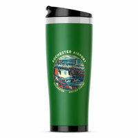 Thumbnail for Frederick Douglass Greater Rochester International Airport (ROC) Travel Mugs - Badge - Stainless Steel (No Holder) - Green