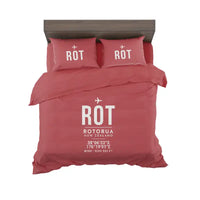 Thumbnail for Rotorua Regional Airport (ROT) Bedding Sets & Blankets - Bedding Set - ID Tag - Red