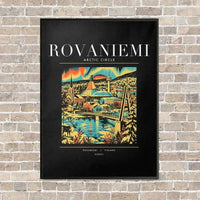 Thumbnail for ROVANIEMI - Poster - Canvas Framed - Black