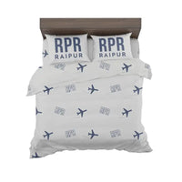 Thumbnail for Swami Vivekananda Airport (RPR) Bedding Sets & Blankets - Bedding Set - Pattern - Light Gray