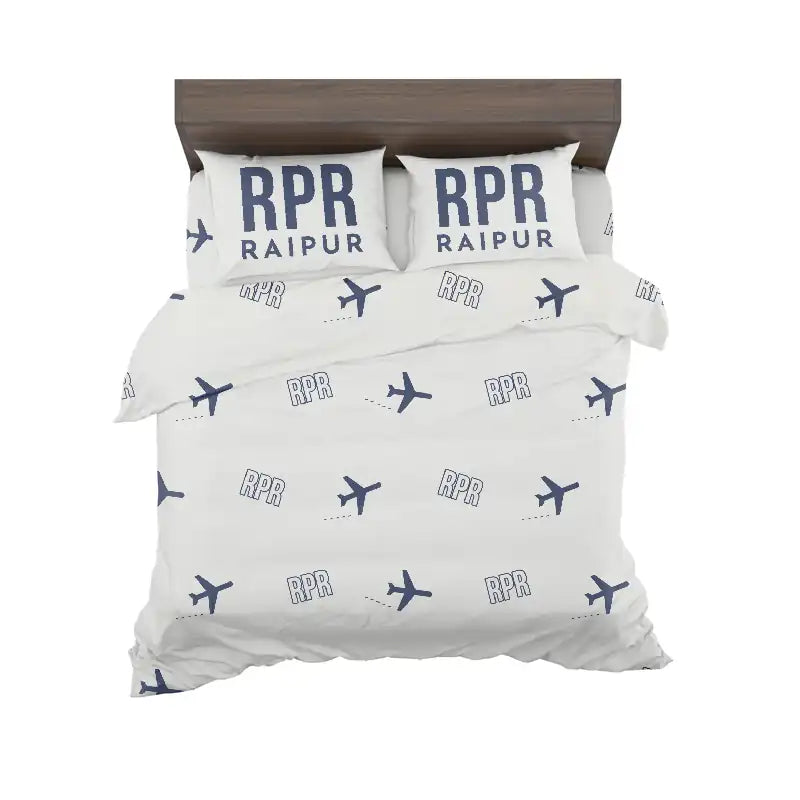 Swami Vivekananda Airport (RPR) Bedding Sets & Blankets - Bedding Set - Pattern - White
