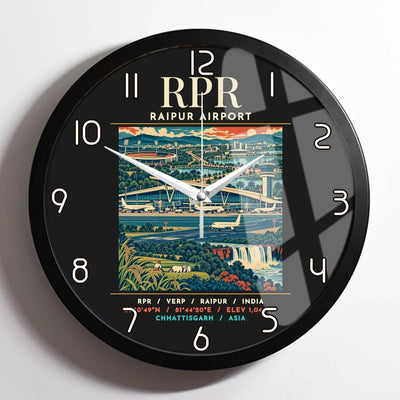 RPR - Poster - Wall Clock Framed - Black