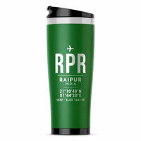 Thumbnail for Swami Vivekananda Airport (RPR) Travel Mugs - ID Tag - Stainless Steel (No Holder) - Green