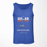 Thumbnail for RQ-4B Global Hawk design on blue tank top