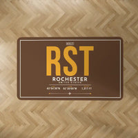 Thumbnail for Rochester International Airport (RST) Carpets - Carpet Rectangle - ID Tag - Brown