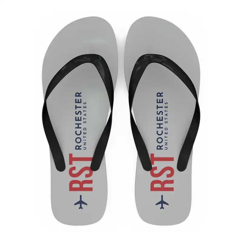 Rochester International Airport (RST) Slippers & Flip Flops - Slippers - Flip Flops - Code - Light Gray