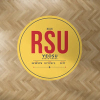 Thumbnail for Yeosu Airport (RSU) Carpets - Carpet Round - ID Tag - Yellow