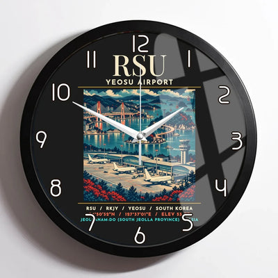 RSU - Poster - Wall Clock Framed - Black