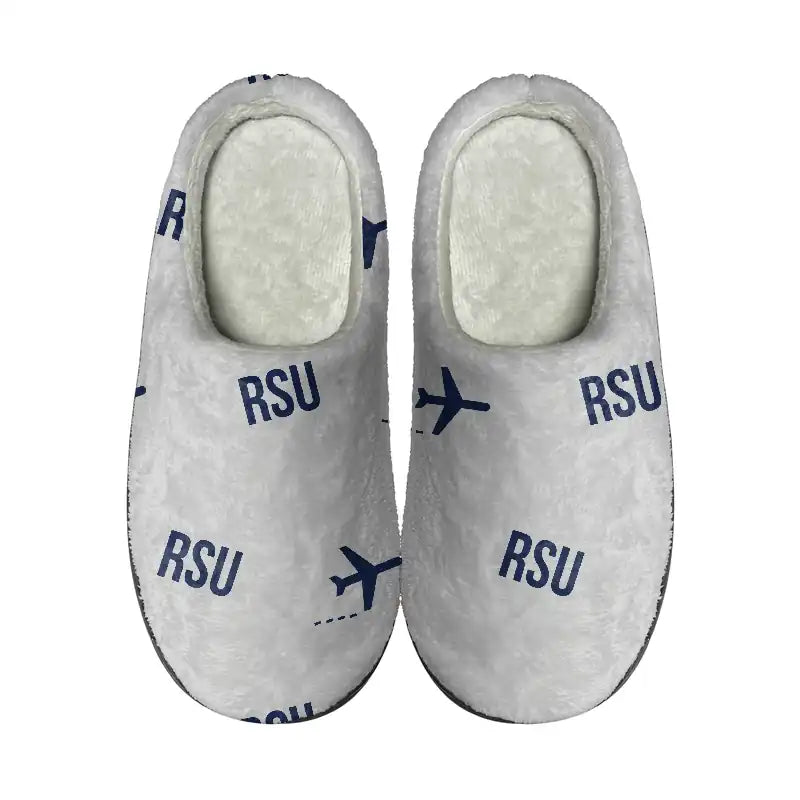 Yeosu Airport (RSU) Slippers & Flip Flops - Slippers - Cotton - Pattern - Light Gray