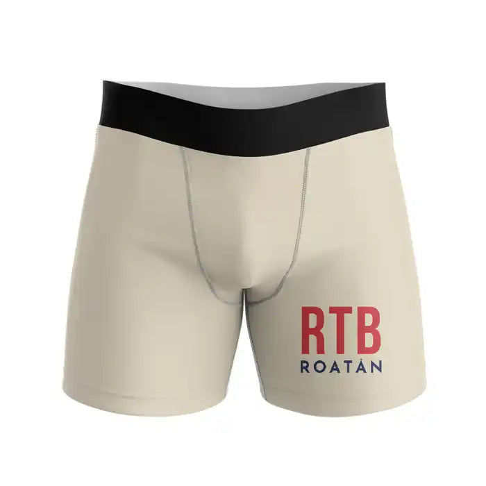 Roatán Juan Manuel Gálvez International Airport (RTB) Men Boxers - Code - Beige