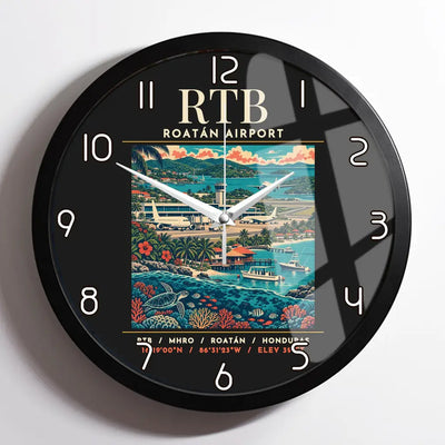 RTB - Poster - Wall Clock Framed - Black