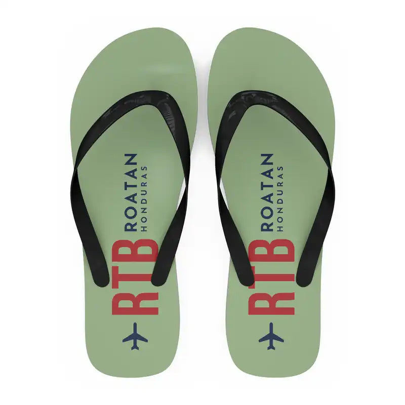Roatán Juan Manuel Gálvez International Airport (RTB) Slippers & Flip Flops - Slippers - Flip Flops - Code - Light Green