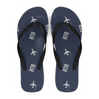 Thumbnail for Roatán Juan Manuel Gálvez International Airport (RTB) Slippers & Flip Flops - Slippers - Flip Flops - Pattern - Navy Blue