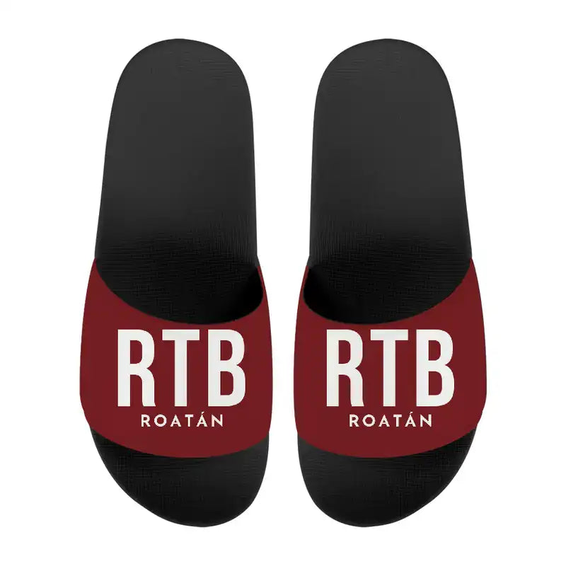 Roatán Juan Manuel Gálvez International Airport (RTB) Slippers & Flip Flops - Slippers - Sport - Code - Dark Red