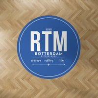 Thumbnail for Rotterdam The Hague Airport (RTM) Carpets - Carpet Round - ID Tag - Blue