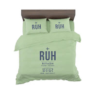 Thumbnail for King Khalid International Airport (RUH) Bedding Sets & Blankets - Bedding Set - ID Tag - Light Green