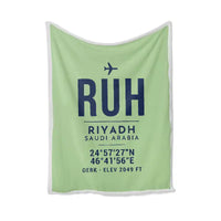 Thumbnail for King Khalid International Airport (RUH) Bedding Sets & Blankets - Blanket - ID Tag - Light Green