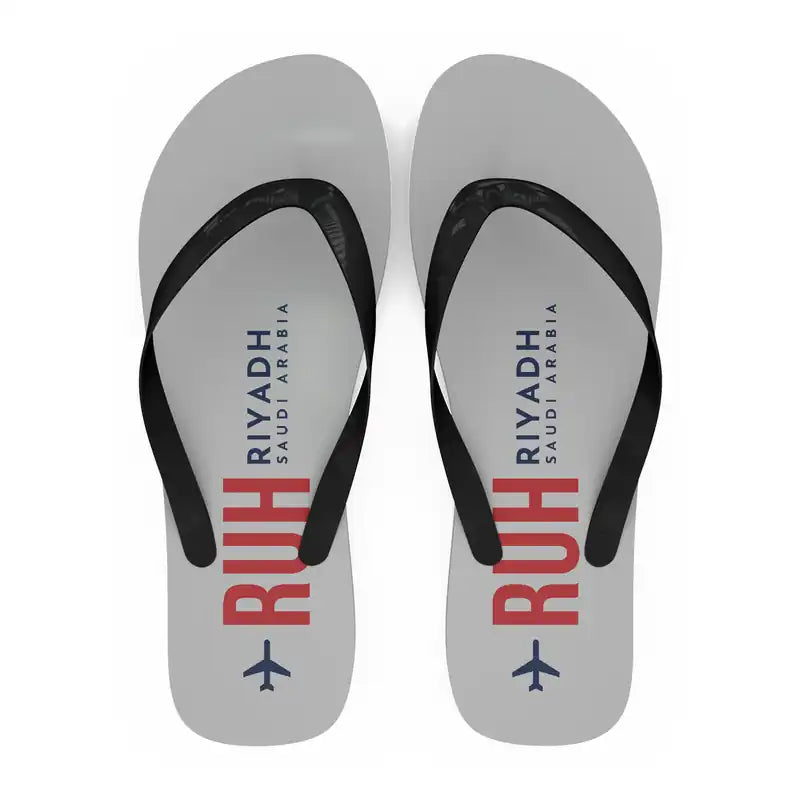 King Khalid International Airport (RUH) Slippers & Flip Flops - Slippers - Flip Flops - Code - Light Gray