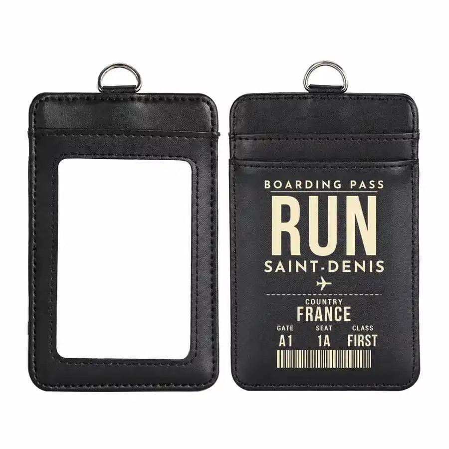 RUN - ID Card Holder - Boarding Pass - Black