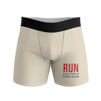 Thumbnail for La Réunion Roland Garros Airport (RUN) Men Boxers - Code + Name - Beige