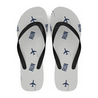 Thumbnail for La Réunion Roland Garros Airport (RUN) Slippers & Flip Flops - Slippers - Flip Flops - Pattern - White