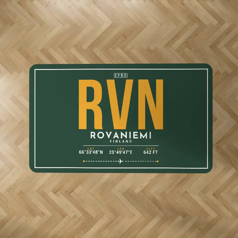 Rovaniemi Airport (RVN) Carpets - Carpet Rectangle - ID Tag - Dark Green