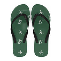 Thumbnail for Rzeszów-Jasionka Airport (RZE) Slippers & Flip Flops - Slippers - Flip Flops - Pattern - Green