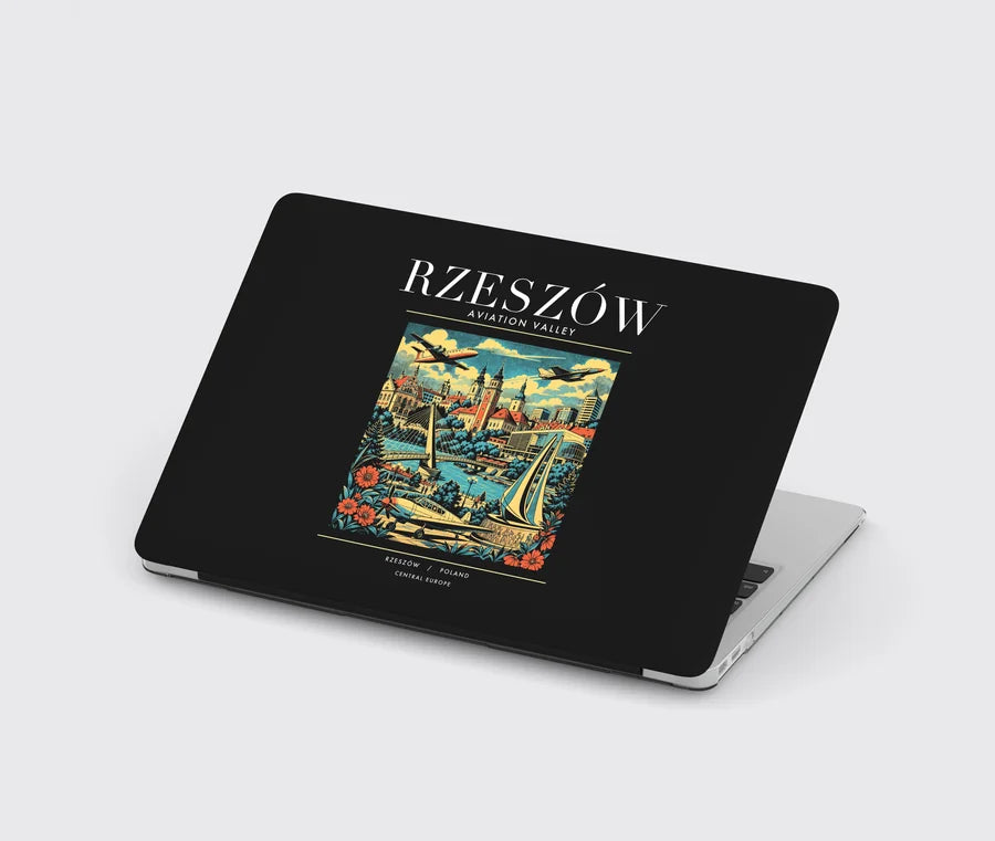 RZESZÓW - Poster - MacBook Case - Black
