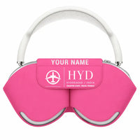 Thumbnail for Rajiv Gandhi International Airport Hyderabad (HYD) AirPods Max Cases - Deep Pink + Name