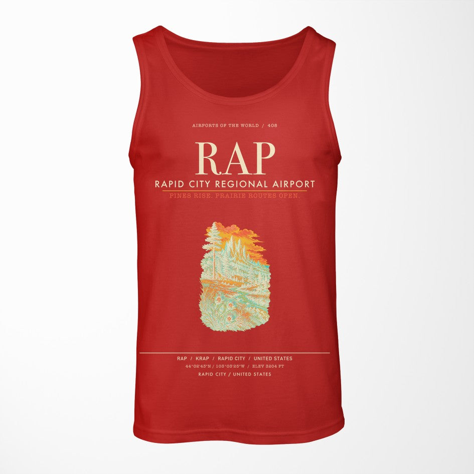 Rapid City Regional Airport (RAP) design on red tank top
