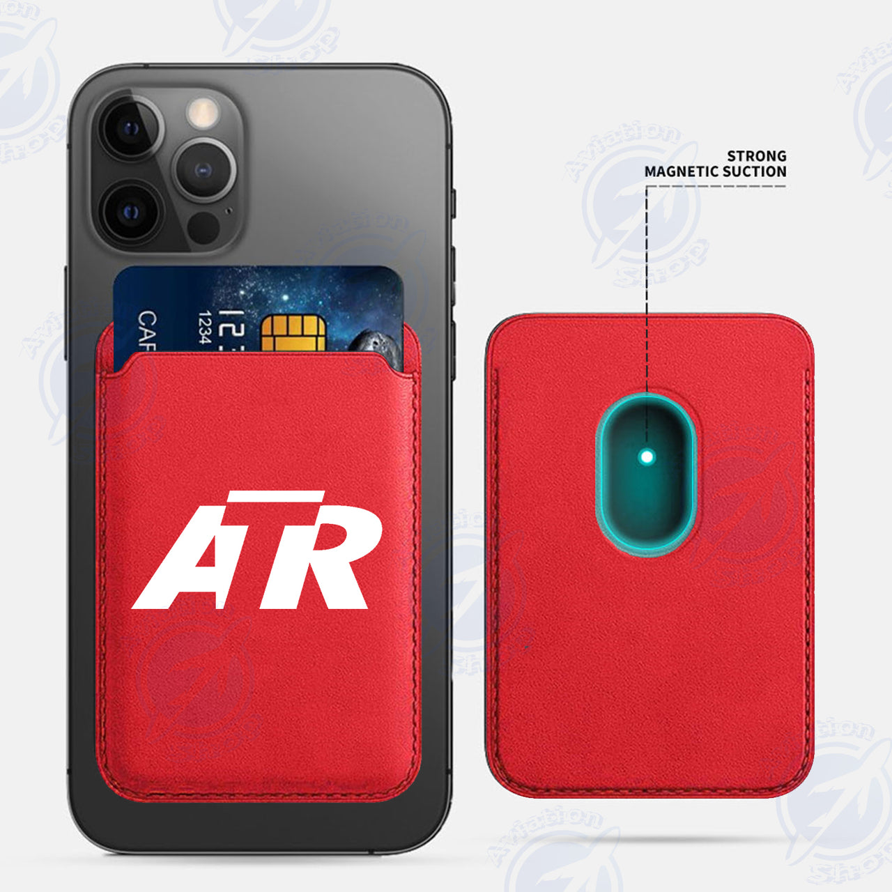 ATR & Text iPhone Cases Magnetic Card Wallet