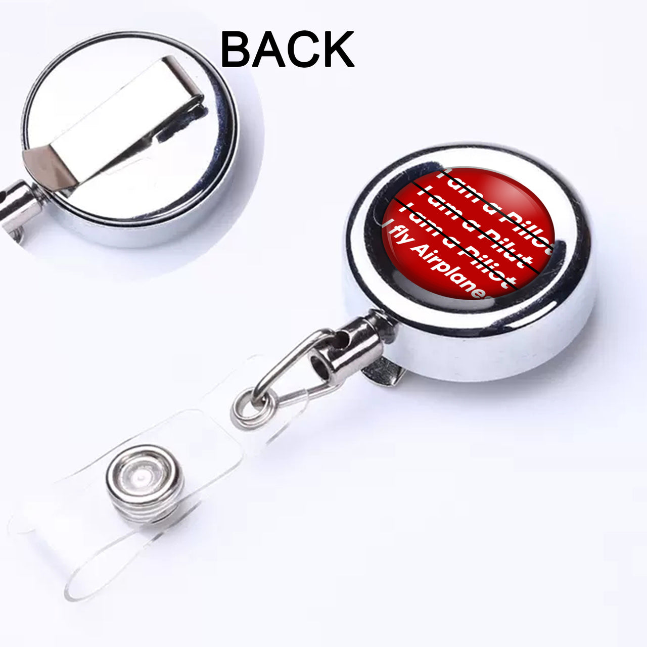 I Fly Airplanes Designed Retractable ID Card Badge