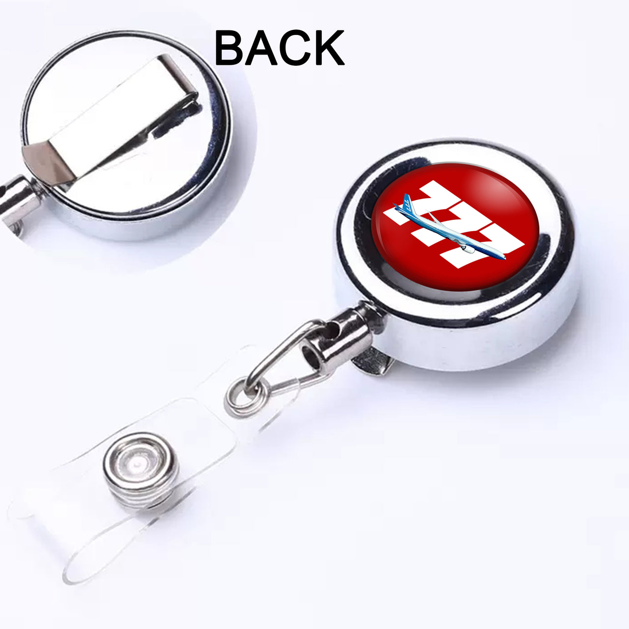 Super Boeing 777 Designed Retractable ID Card Badge