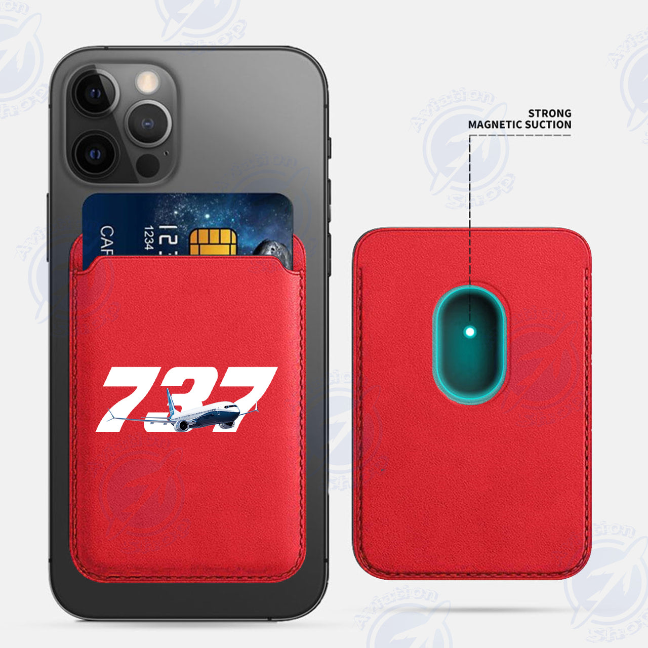 Super Boeing 737 iPhone Cases Magnetic Card Wallet