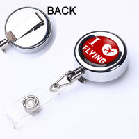 Thumbnail for I Love Flying Designed Retractable ID Card Badge