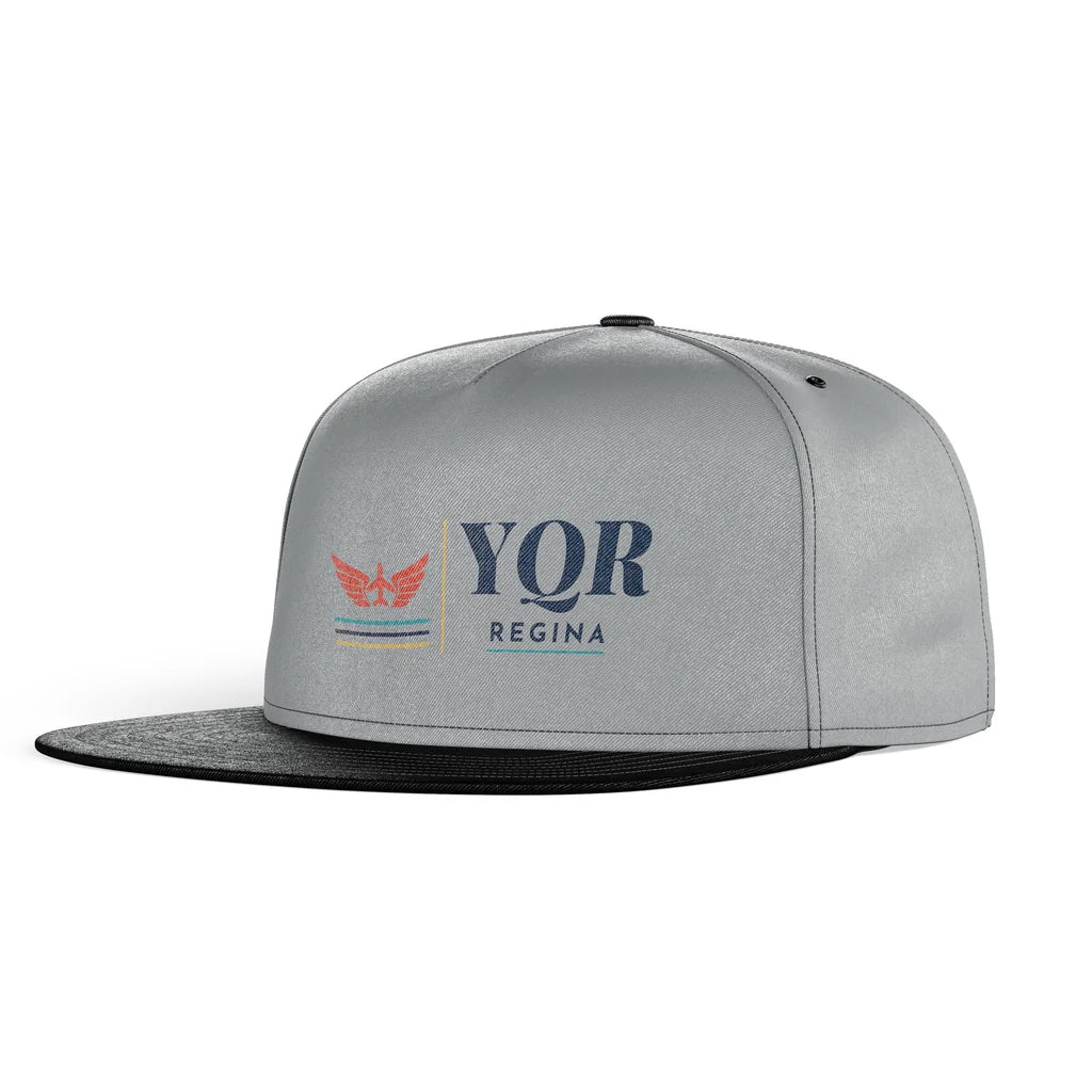 Regina International Airport (YQR) snapback - gray & black