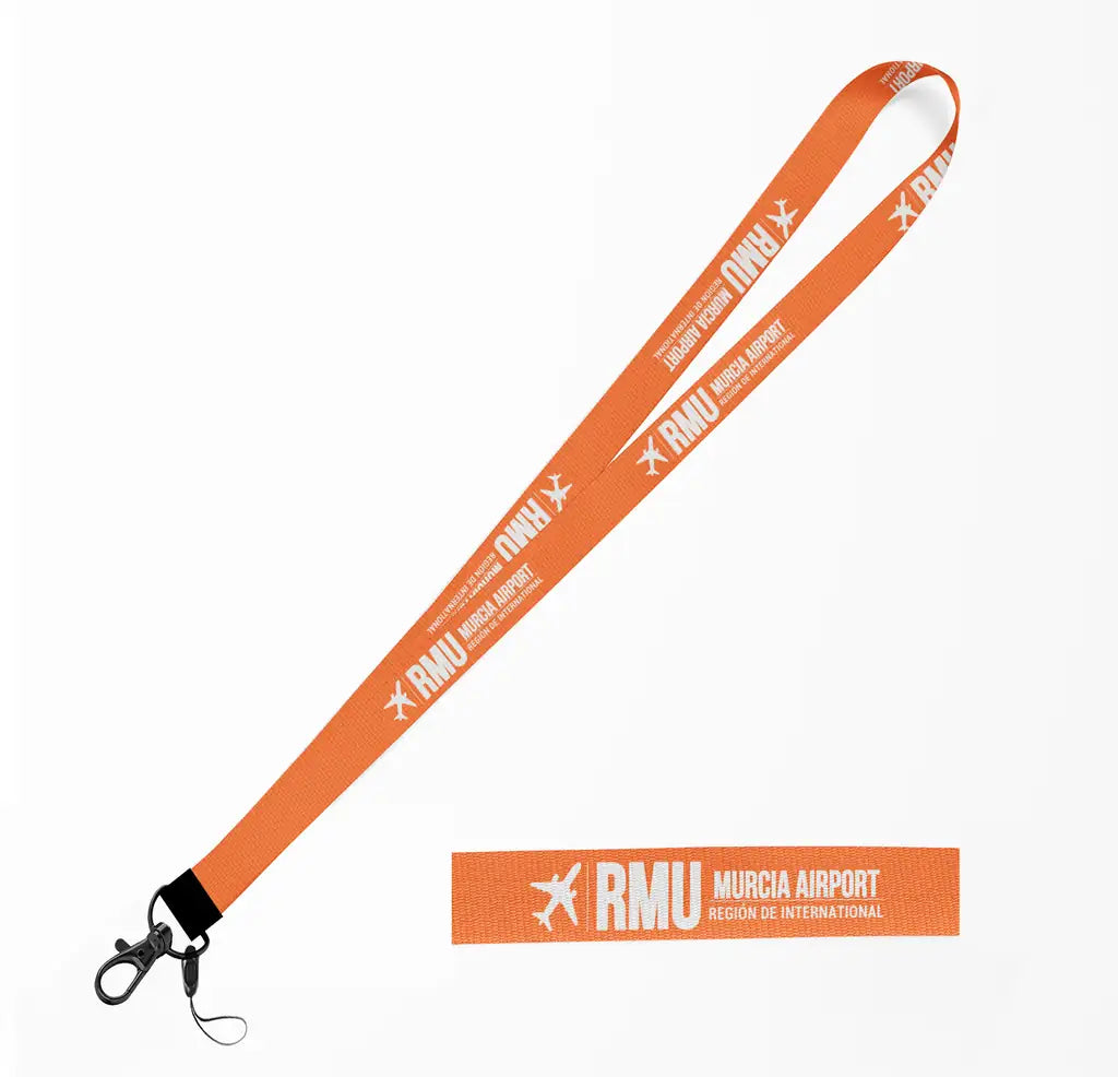 Región de Murcia International Airport (RMU) lanyard - orange