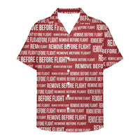 Thumbnail for Remove Before Flight 3-Red Designed 3D Hawaiian Shirts