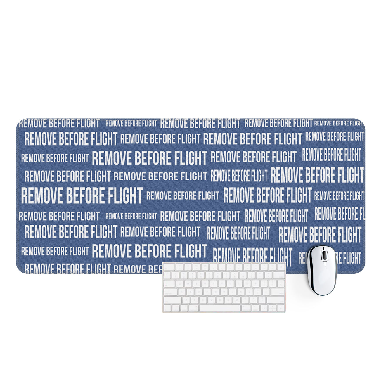 Remove Before Flight 3Blue Designed Desk Mats