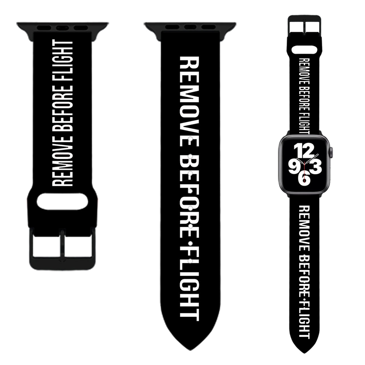 Remove Before Flight Designed Soft Silicone Apple Watch Bands