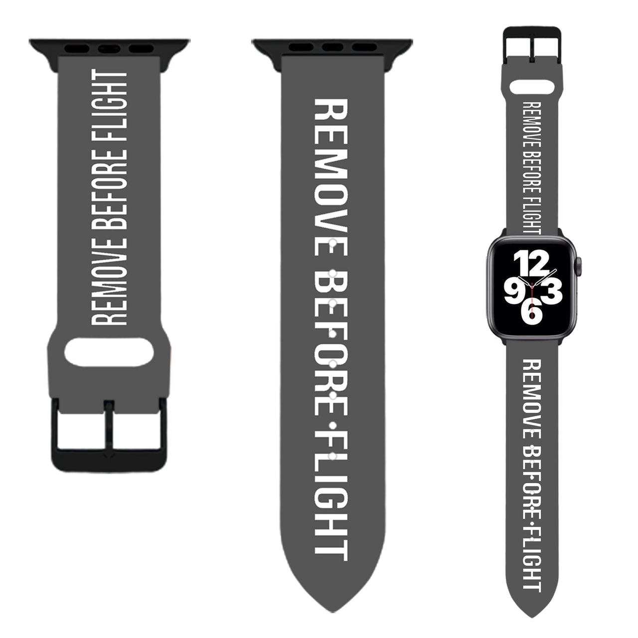 Remove Before Flight Designed Soft Silicone Apple Watch Bands