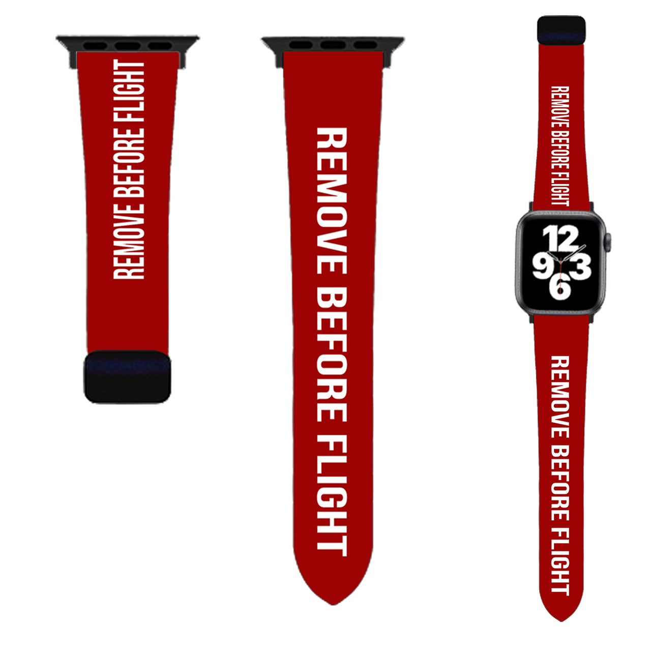 Remove Before Flight Designed Soft Silicone Apple Watch Bands