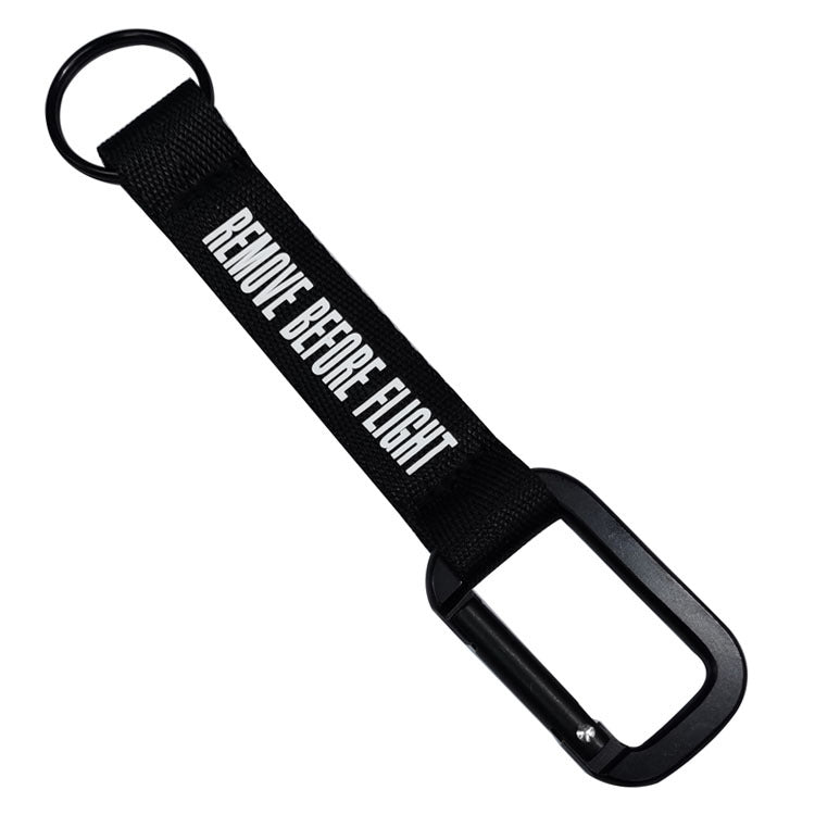 Remove Before Flight (Black) Designed Mountaineer Style Key Chains
