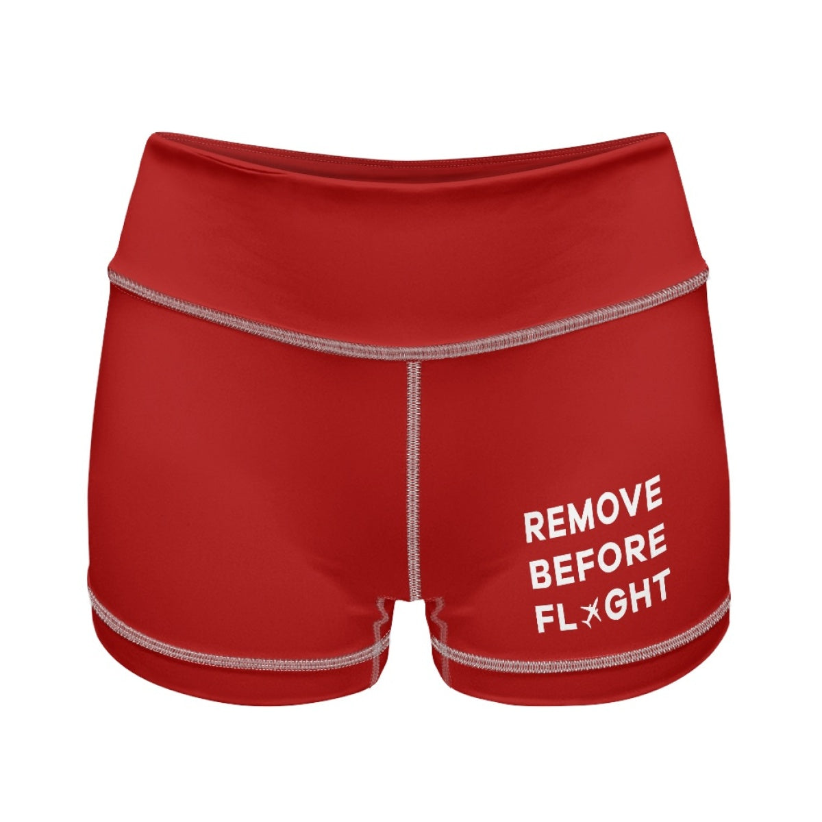 Remove Before Flight (1) Designed Women Yoga Shorts Pants
