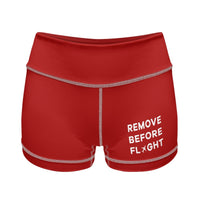 Thumbnail for Remove Before Flight (1) Designed Women Yoga Shorts Pants