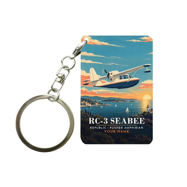 Republic RC-3 Seabee - 3D + Name - Key Chain - Full Print