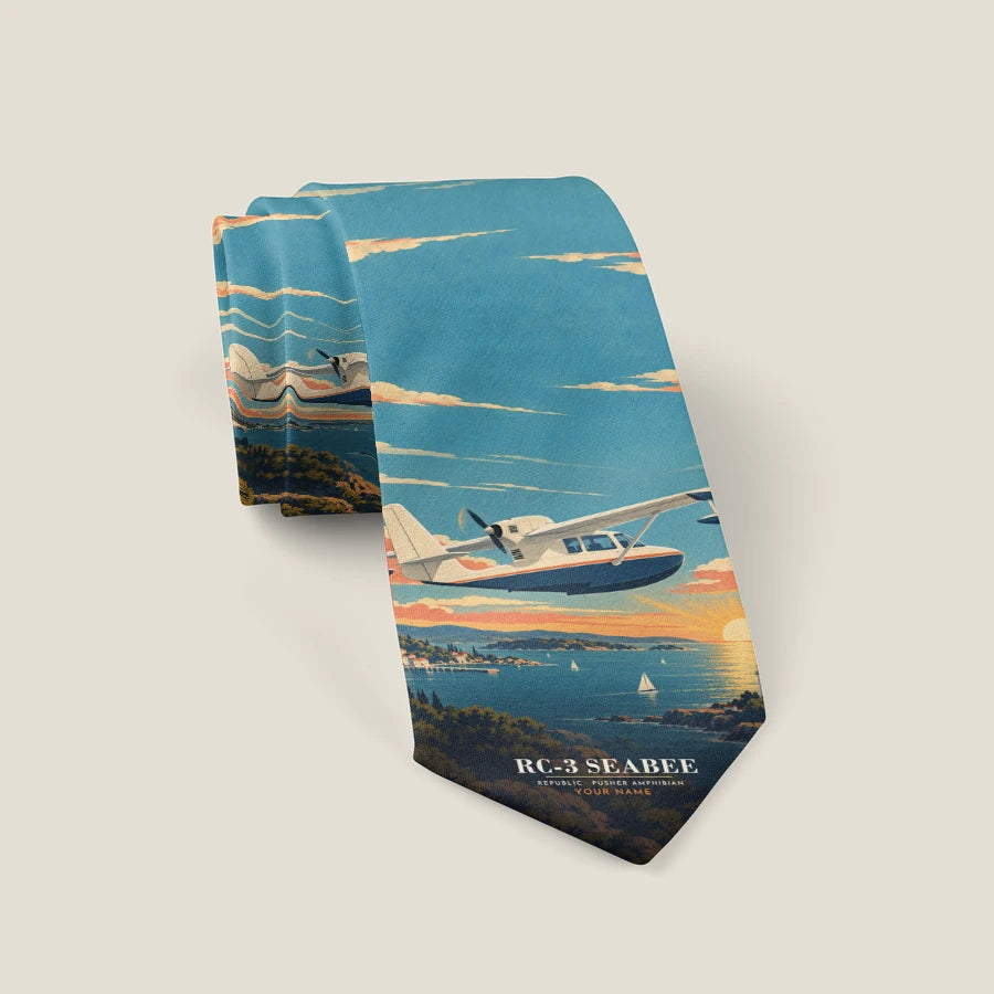 Republic RC-3 Seabee - 3D + Name - Tie - Full Print