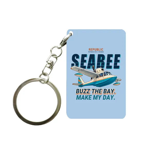 Republic RC-3 Seabee - Cartoon - Key Chain - Light Blue