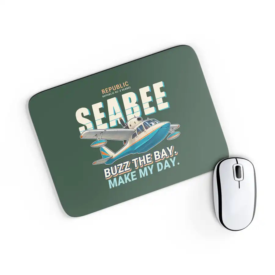 Republic RC-3 Seabee - Cartoon - Mouse Pad - Dark Green